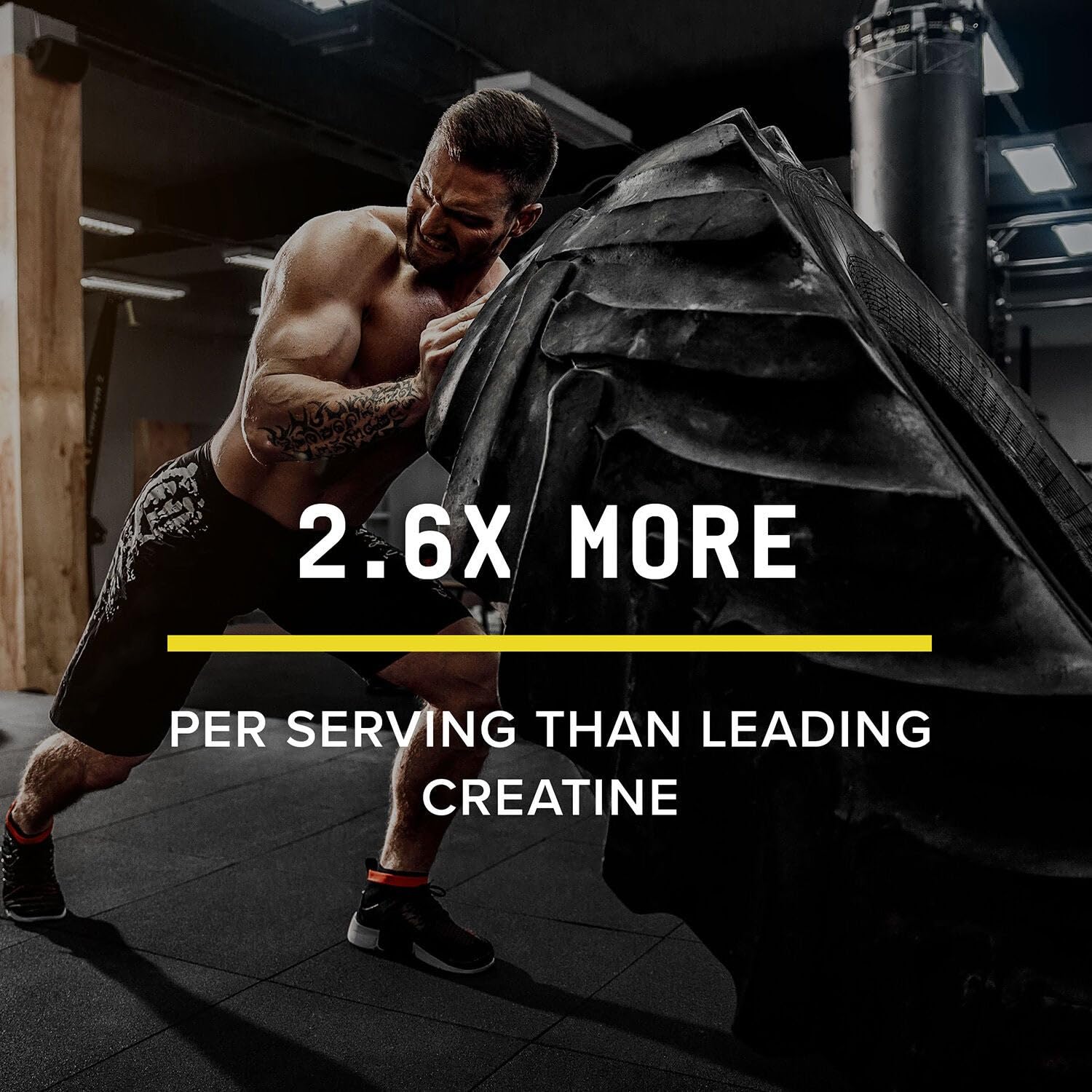 BEYOND RAW Creatine HCl – flacon 60 portions, facile à doser pendant l'entraînement.