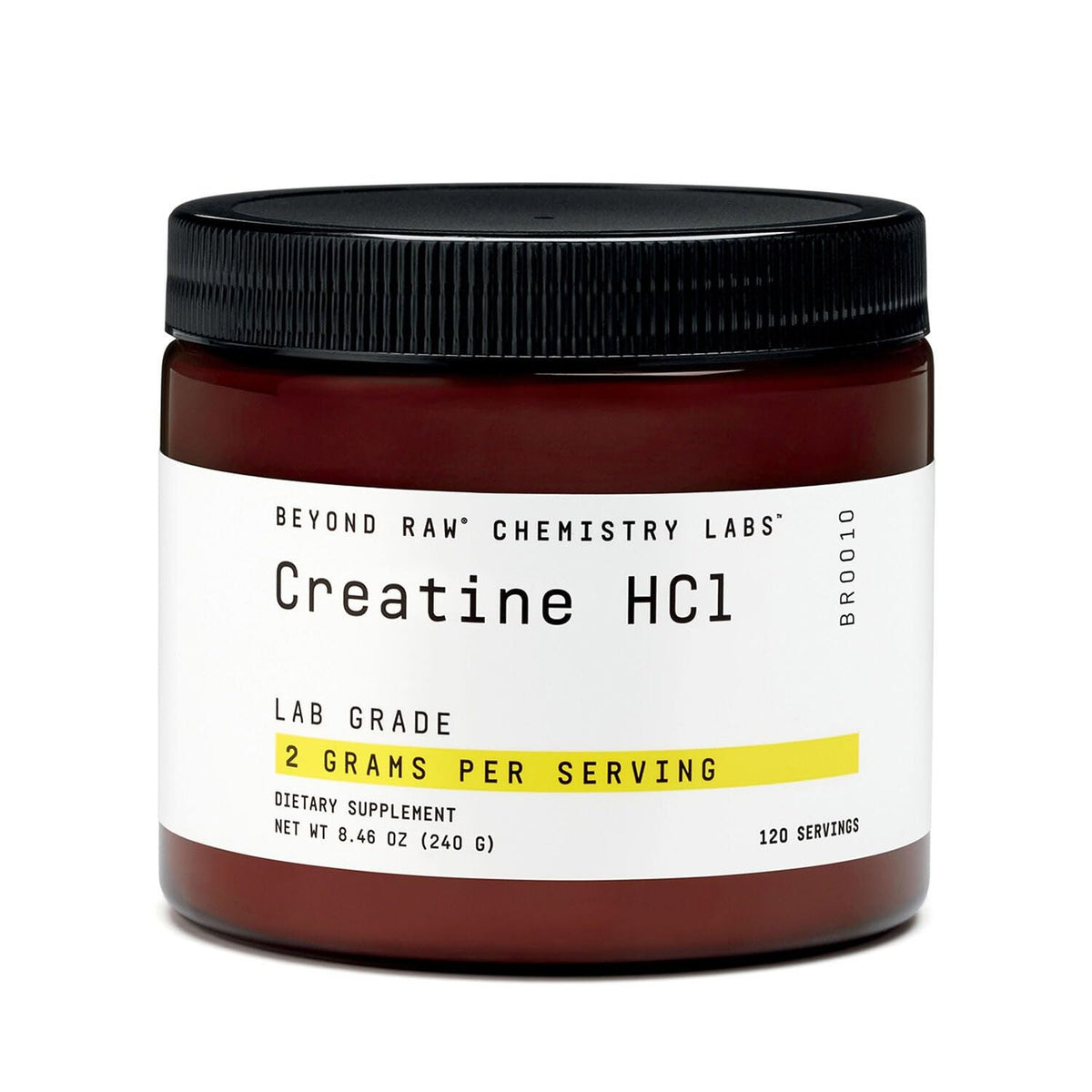 BEYOND RAW Créatine HCl: poudre laboratoire ultra concentrée pour soutien musculaire
