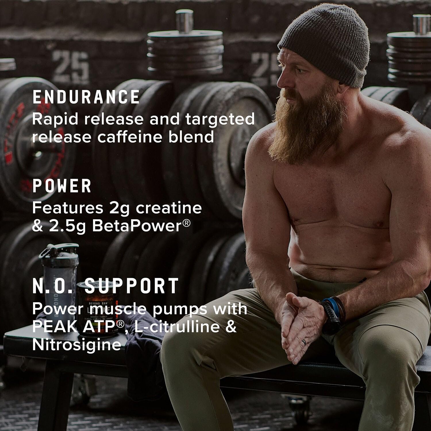 BEYOND RAW LIT AF Caféine rapide et ciblée pour l'énergie.