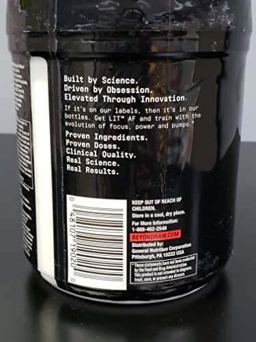 BEYOND RAW LIT AF L-citrulline malate pour améliorer le flux sanguin.