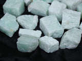 BEZAVO Amazonite brut: emballage soigné avec guide inclus pour débutants.