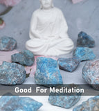 BEZAVO apatite bleue brute — ambiance zen et méditation