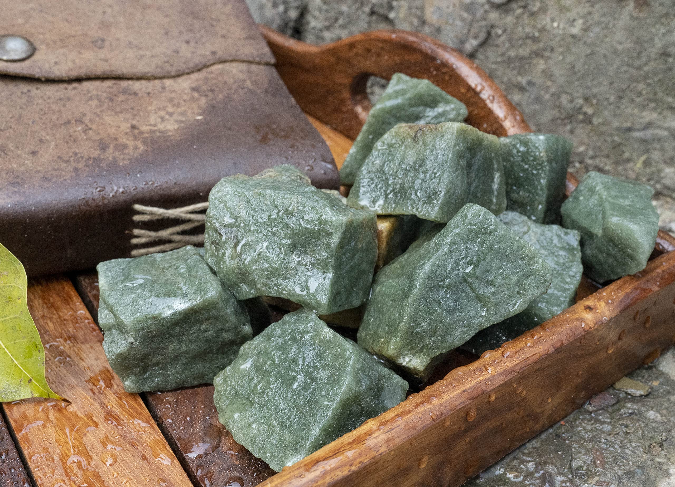 BEZAVO Aventurine verte, paquet de pierres brutes utile pour chakras