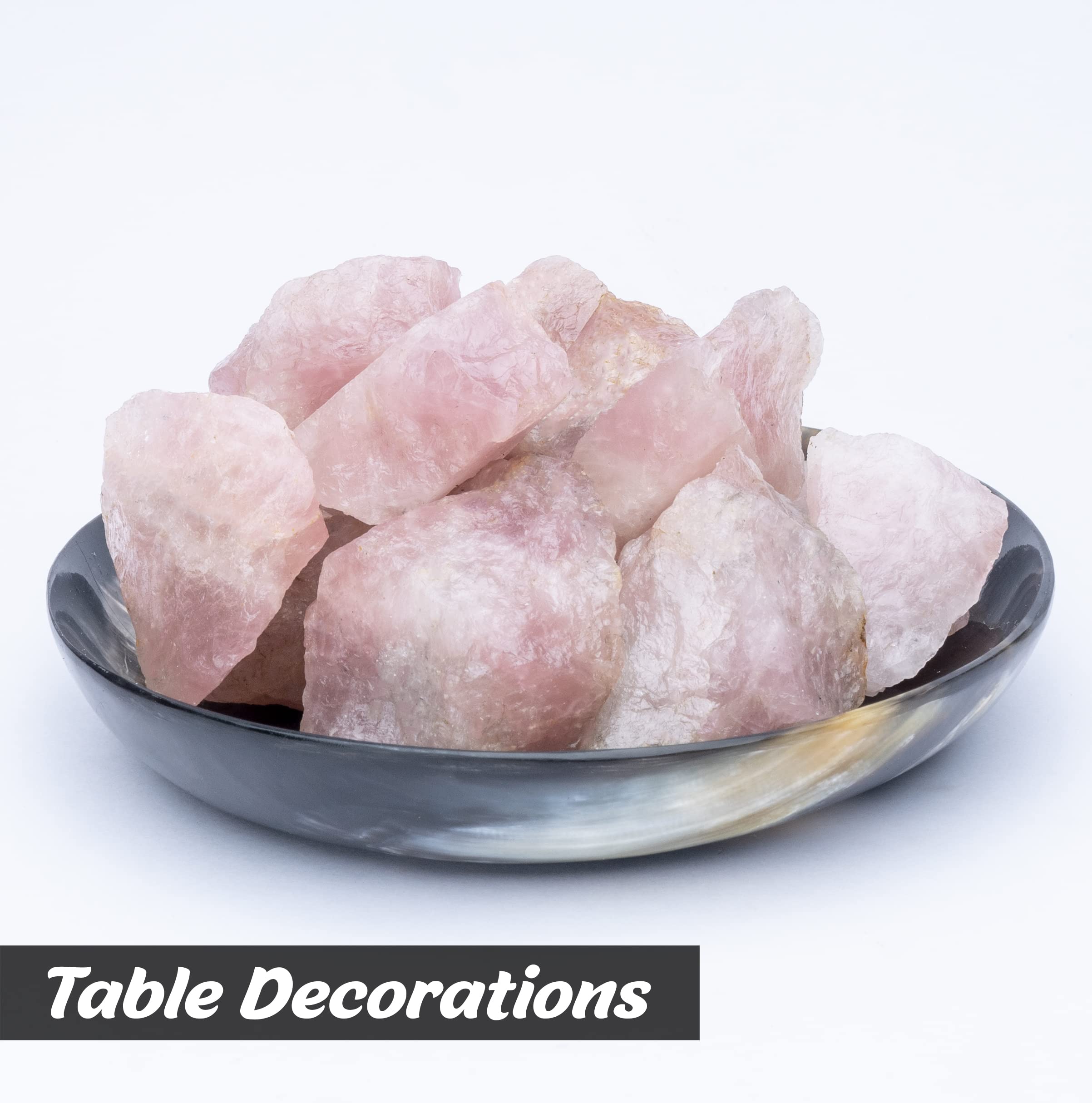 BEZAVO pierres brutes rose quartz pour foyer et décoration