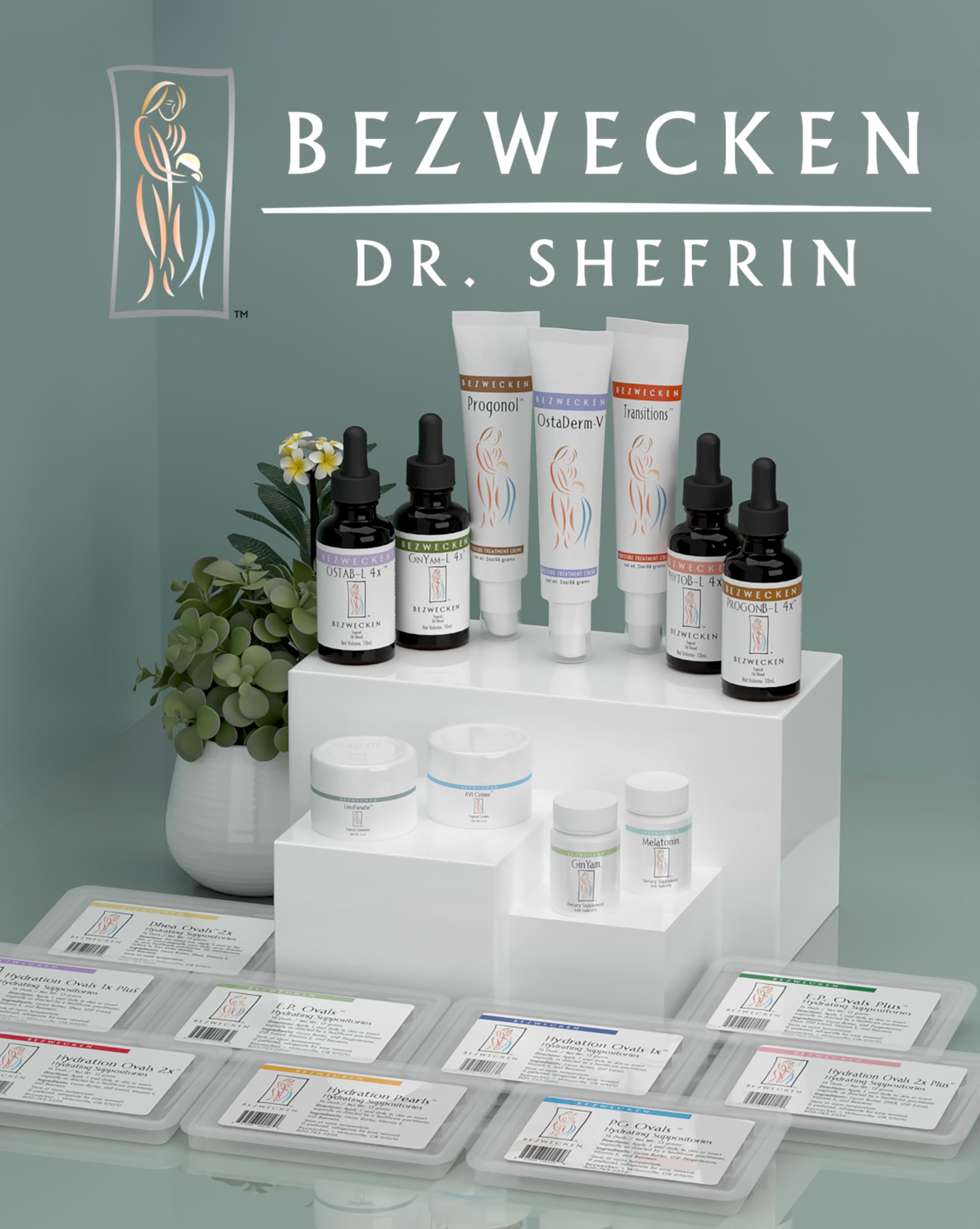 Bezwecken Hydration Pearls Oval Suppositories — texture soyeuse qui fond rapidement pour lubrification naturelle.