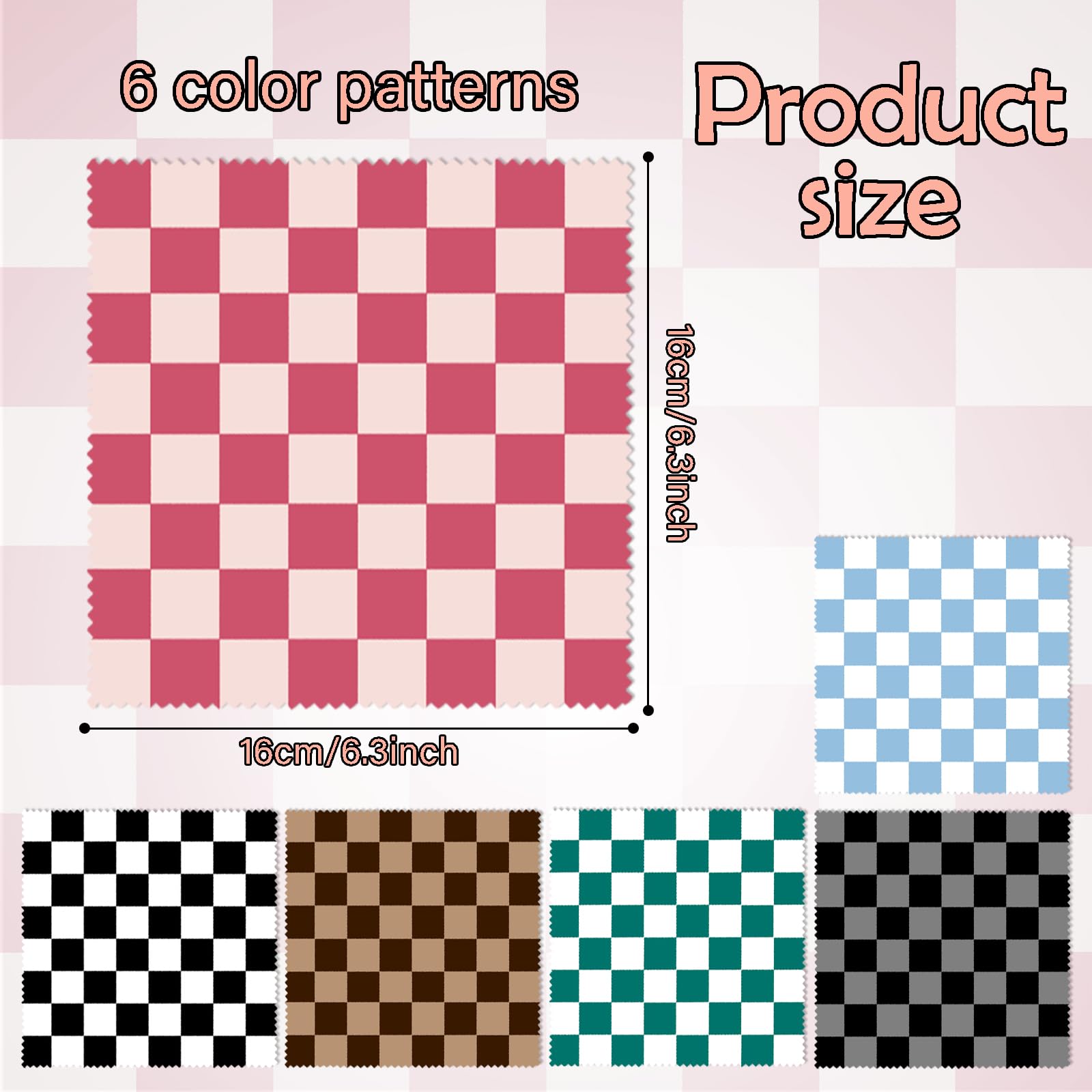 Chiffon microfibre BHAHB avec motif carreaux, parfait pour écrans et lentilles.
