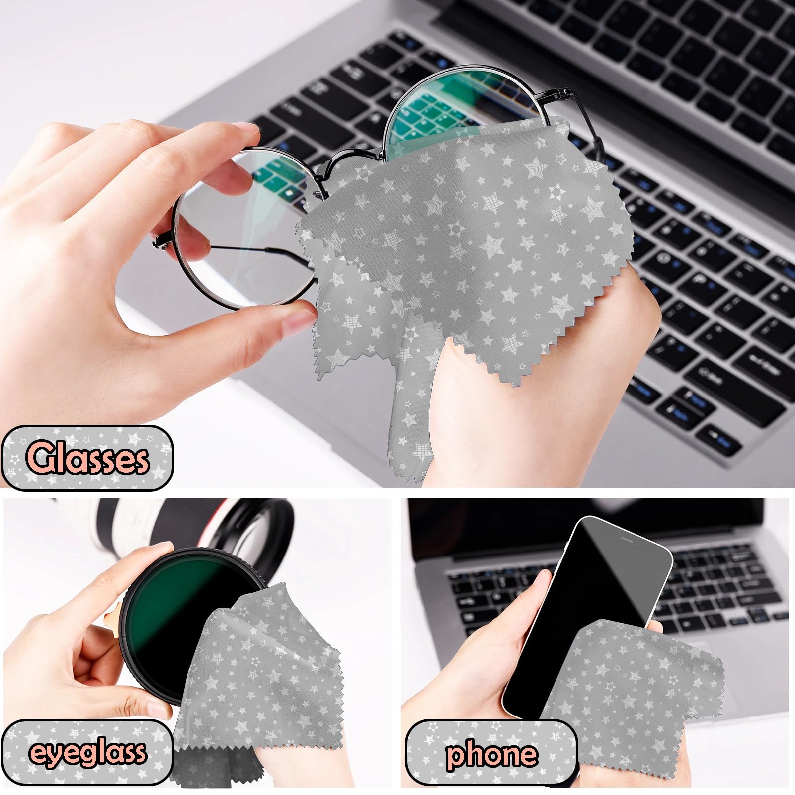 Chiffon BHAHB motif mignon, chiffon microfibre doux pour accessoires.