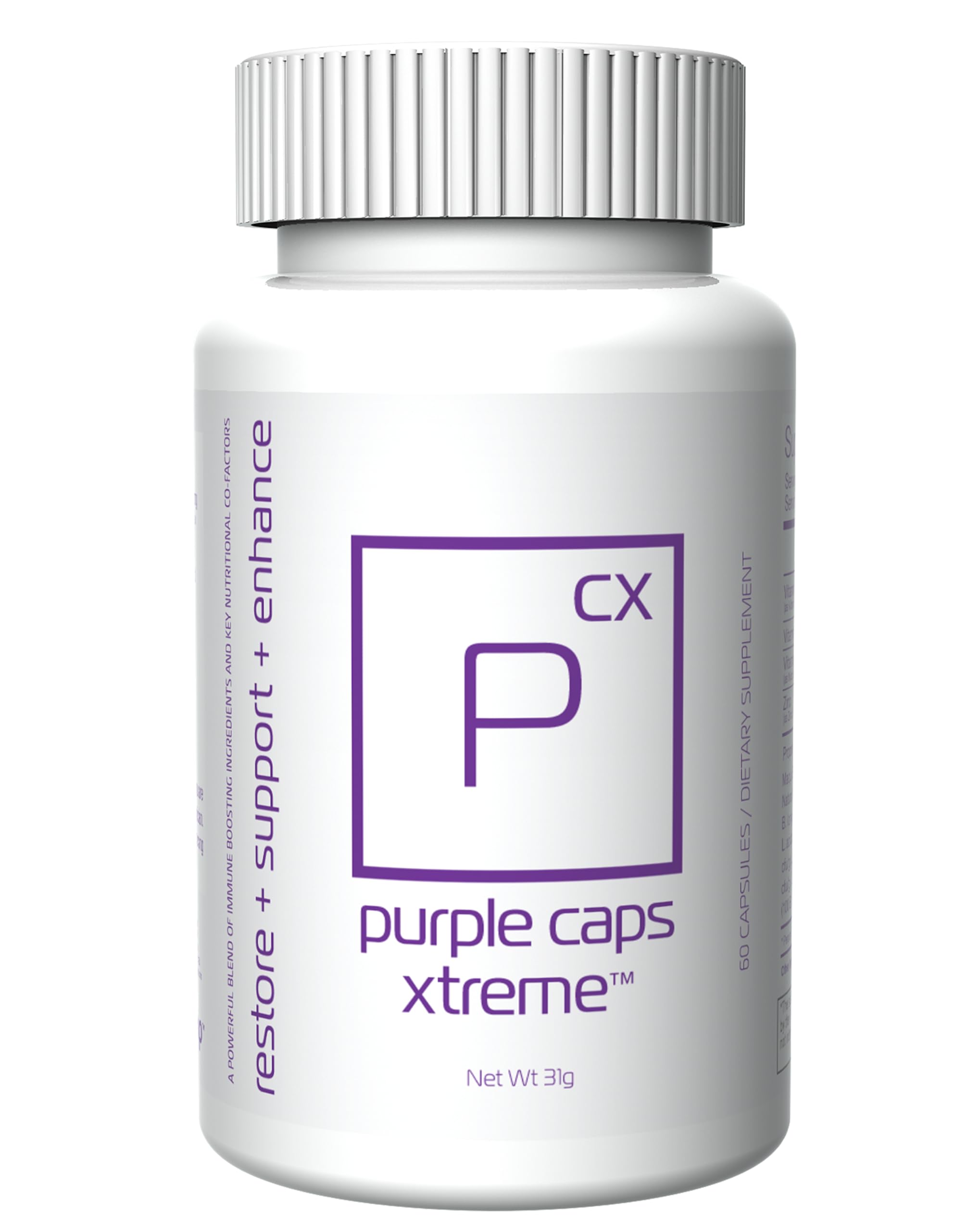 Bhip Global Purple Caps Xtreme – la bouteille violette, potentiel soutien énergie et immunité.