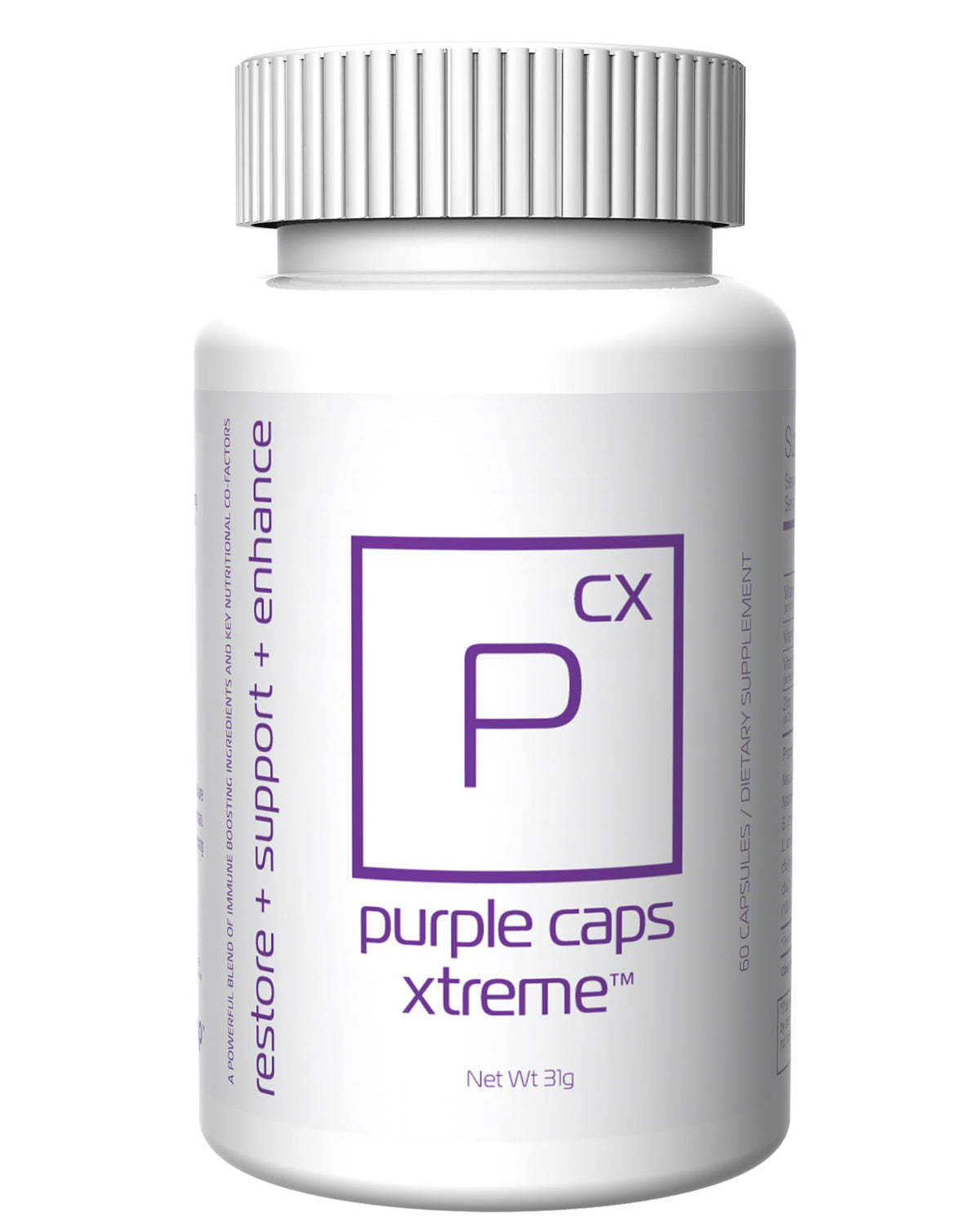 Bhip Global Purple Caps Xtreme – la bouteille violette, potentiel soutien énergie et immunité.