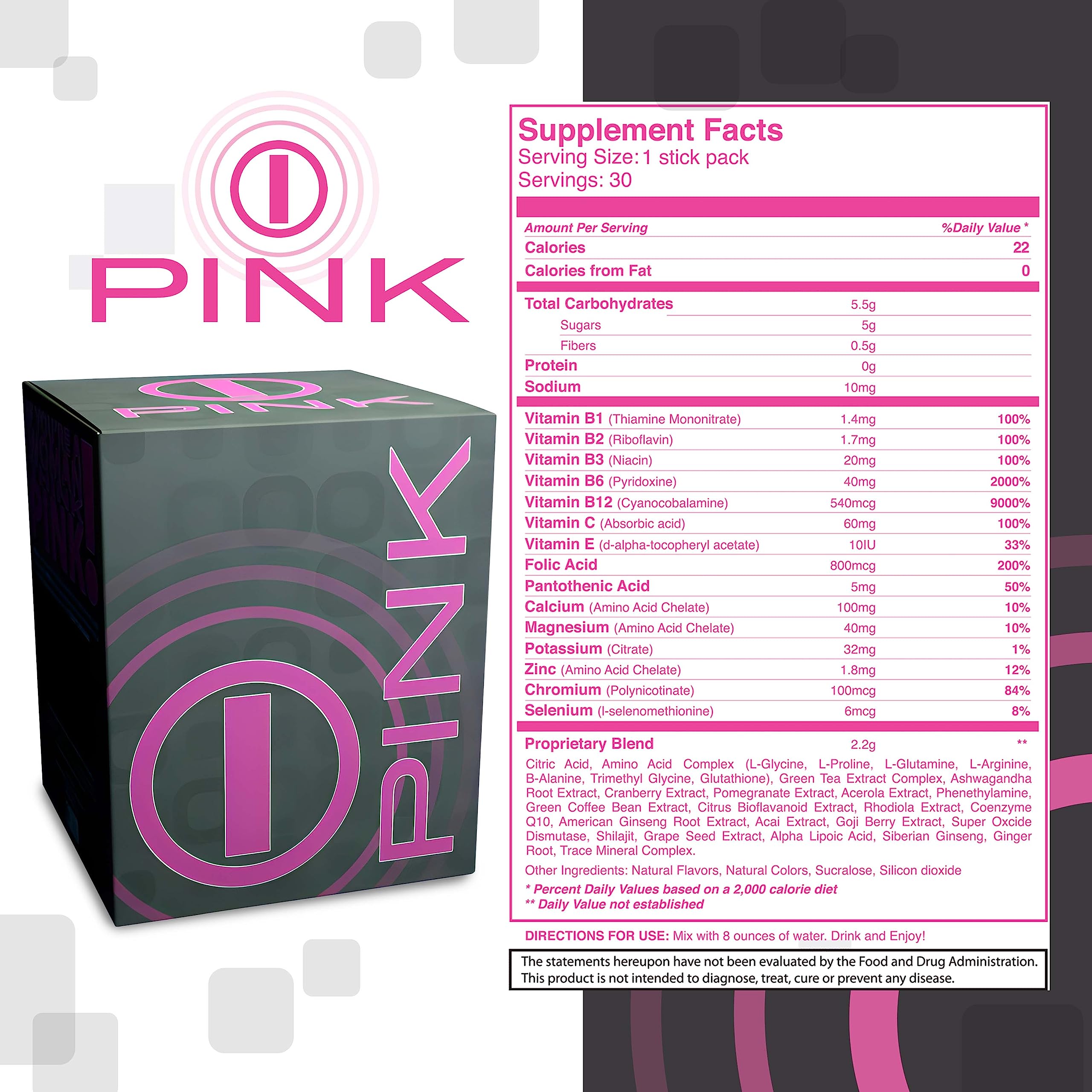 Poudre Pink Alive prête à mélanger pour booster l’activité physique