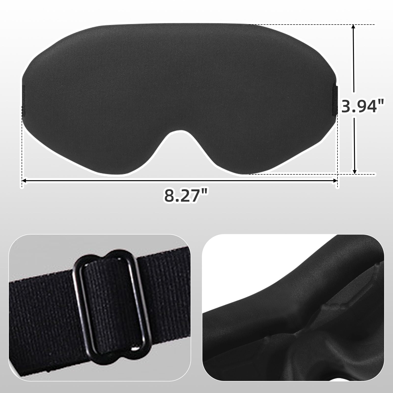 BIACK masque-sommeil-usage-quotidien-toutes-positions, confort en dormant dos, ventre ou côté.