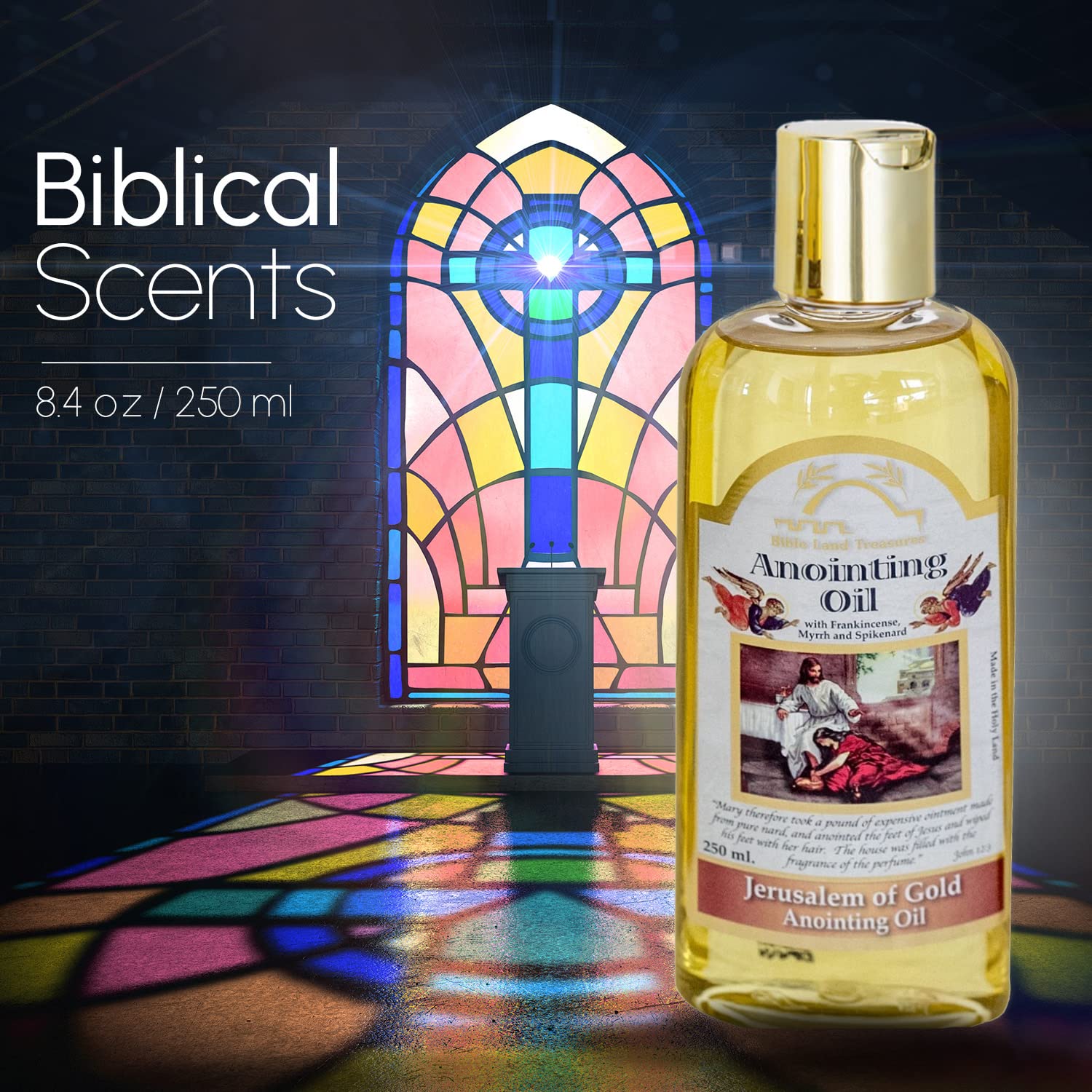 Bible Land Treasures Ambiance Sacrée Flacon – crée une atmosphère spirituelle
