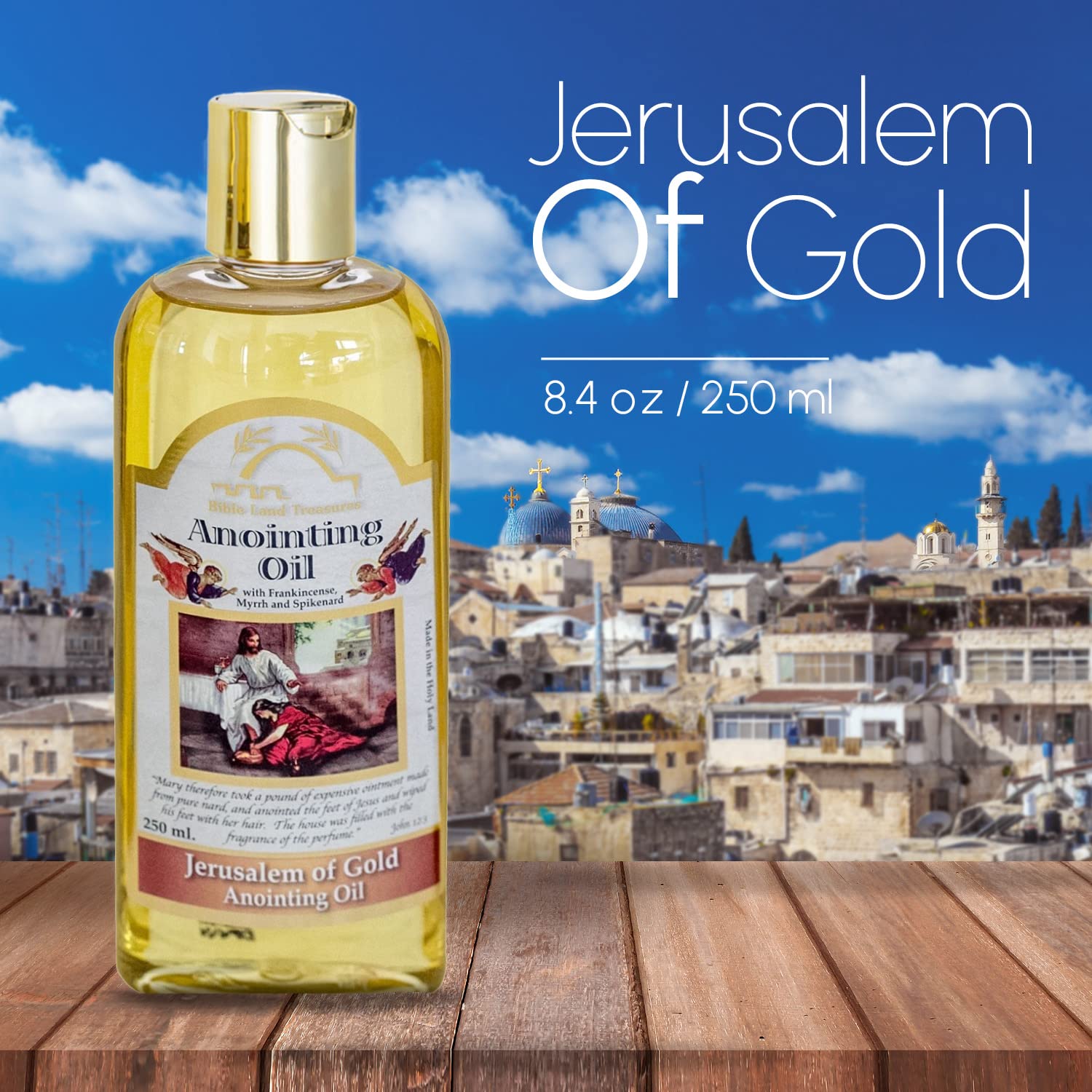 Bible Land Treasures Flacon Encens Myrrhe Nard – parfums précieux pour rituel