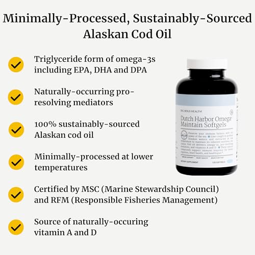 Big Bold Health Dutch Harbor Omega Maintain Softgels - capsules oméga-3, dosettes pratiques pour l'apport quotidien.