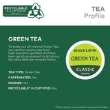 Bigelow thé vert Keurig, dégustation simple et conviviale à tout moment.