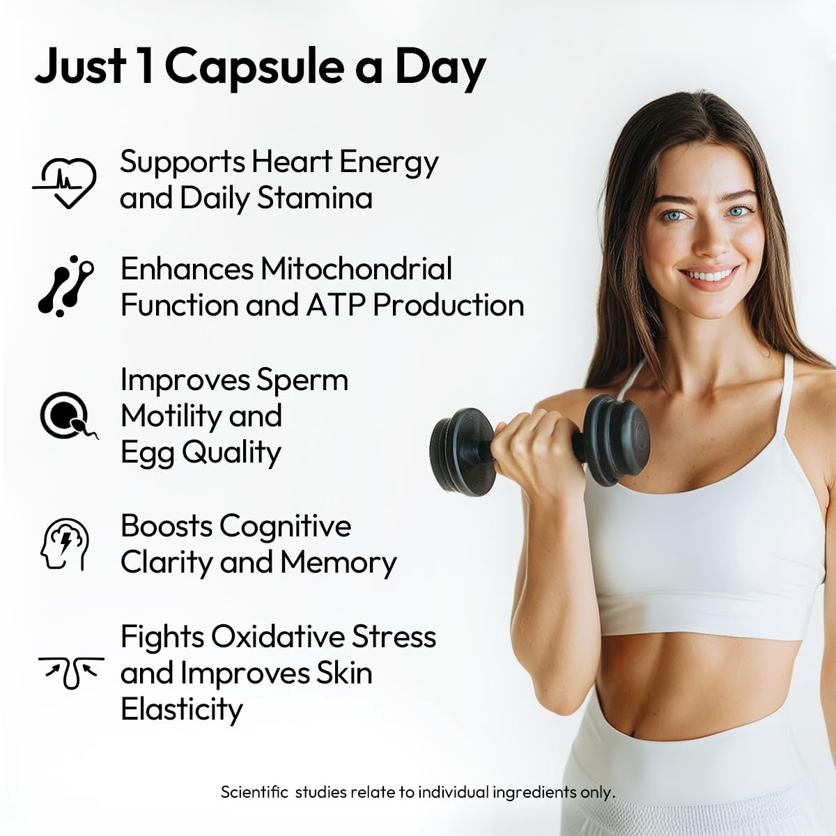 BIGVITA ubiquinol capsules, capsules faciles à avaler pour énergie soutenue.
