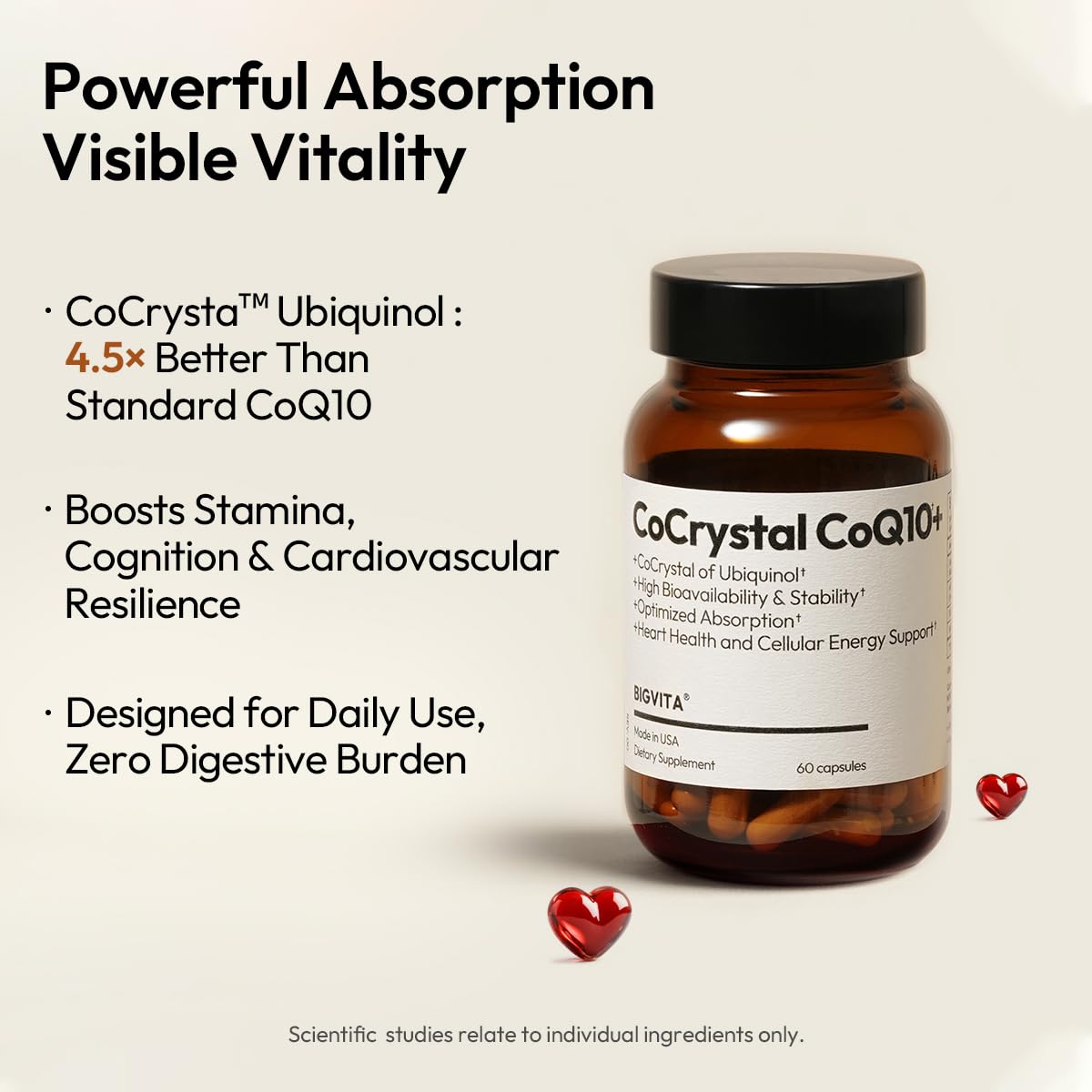 BIGVITA PQQ-SOD-BioPerine, complexe synergique favorisant l’énergie cellulaire.