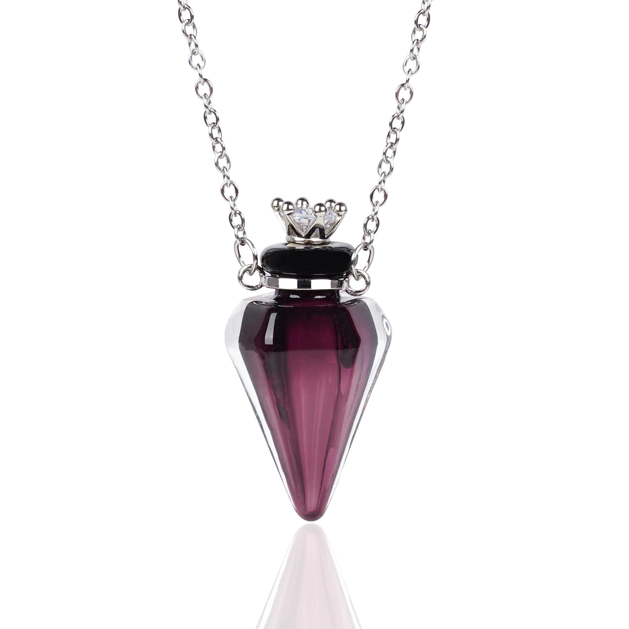 Pendentif-bouteille-parfum-diamant-violet Biiange, élégant et pratique.