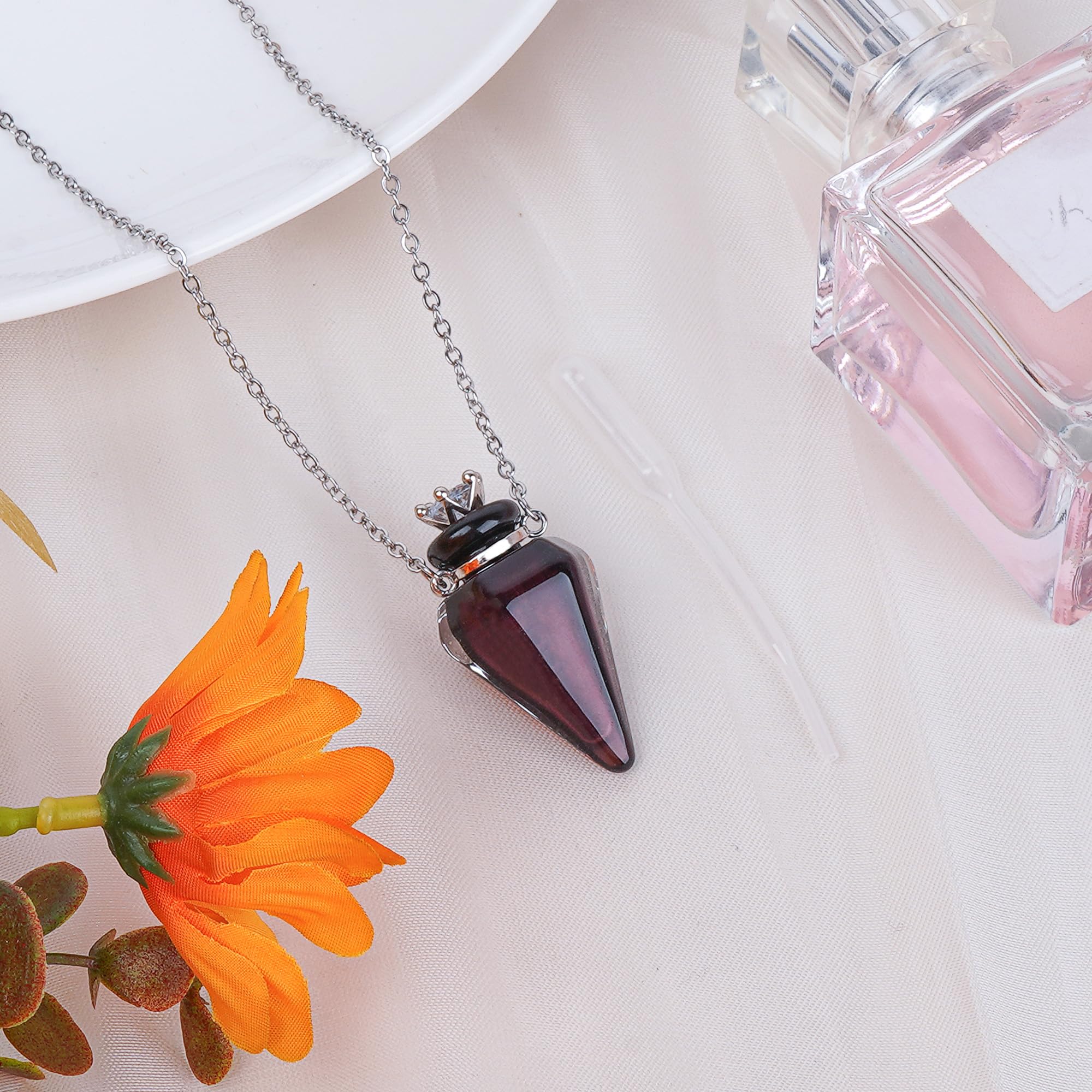 Porte-parfum-bijou-pendentif-violet Biiange, idée cadeau raffinée.