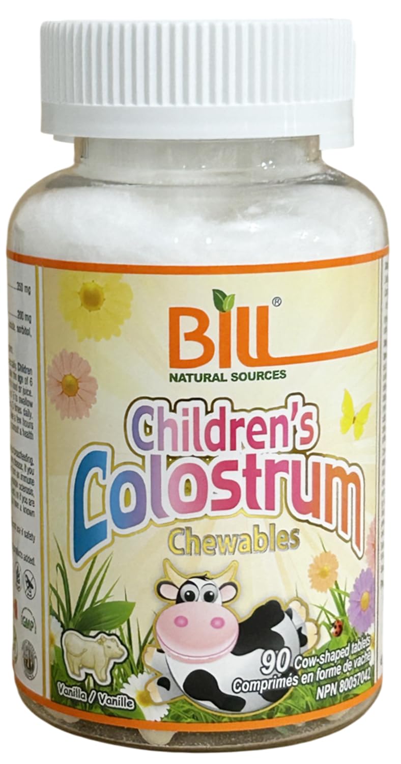 Bill Natural Sources Colostrum enfants, graphique nutritionnel pour le suivi
