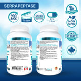 Bio Absorb Serrapeptase – capsules, haute potence et forme végétarienne.