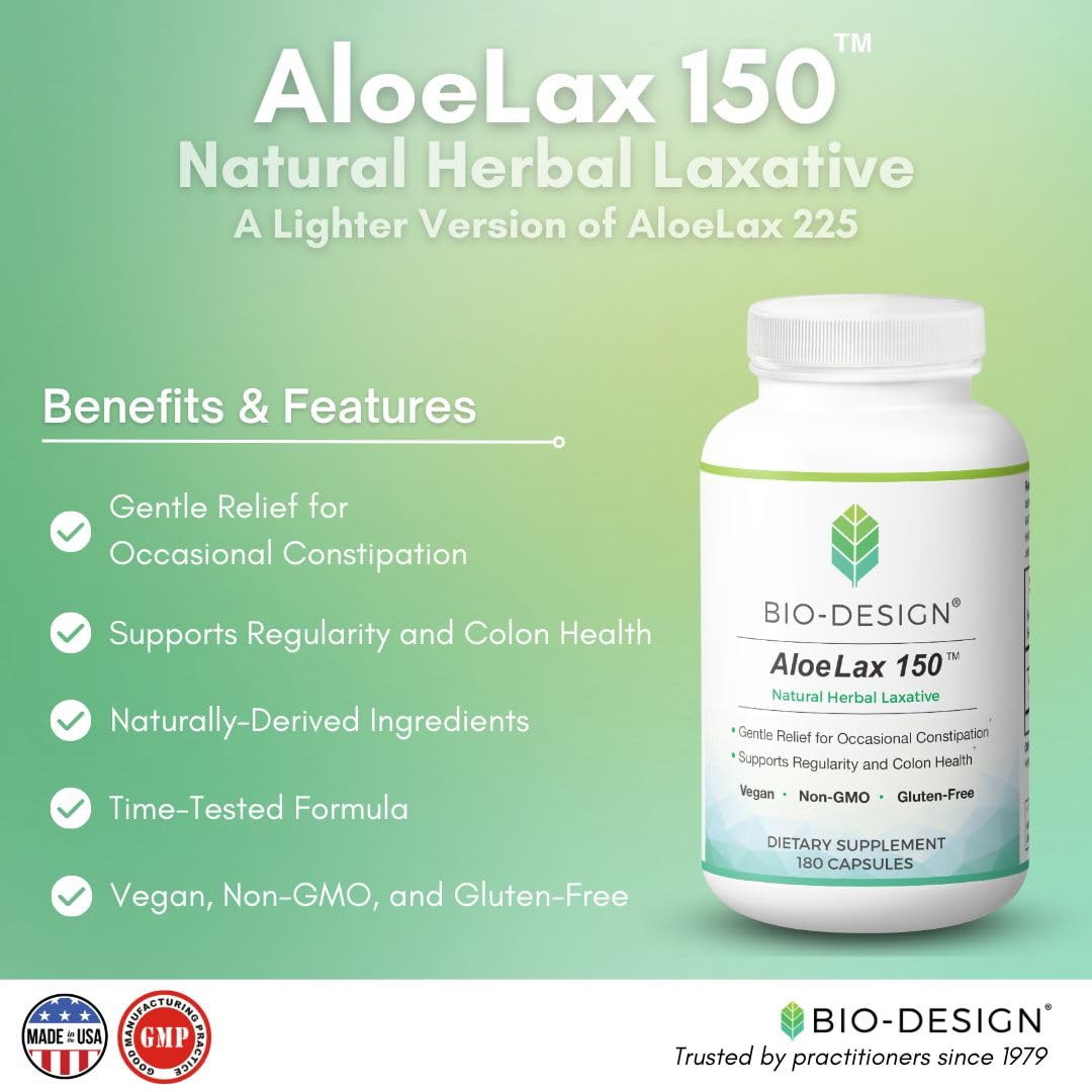 Bio-Design Aloe Lax 150 bouteille — format pratique pour l'utilisation quotidienne