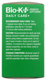 Label clair Bio-K Plus Dailycare affiche les informations essentielles.
