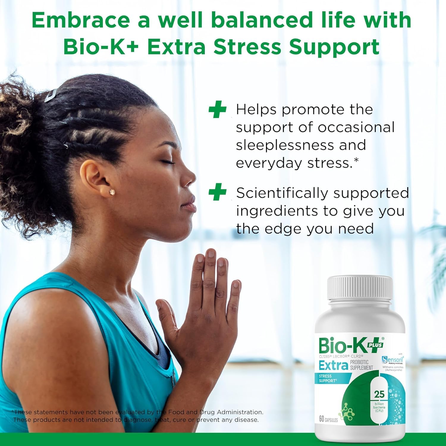 Bio-K Plus Extra Stress Support - libération retardée pour une digestion stable.