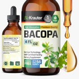 BIO KRAUTER Bacopa Monnieri, bouteille de gouttes prête à l’emploi pour soutien cognitif