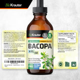 Emballage BIO KRAUTER Bacopa Monnieri, sans alcool et sans colorants