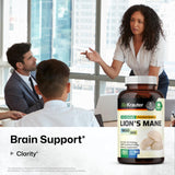 BIO KRAUTER Lions Mane, capsules simples, ingrédients naturels pour usage quotidien végane