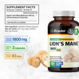 BIO KRAUTER Lions Mane, extrait végétal sans OGM pour une approche naturelle