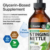 Bio Krauter gouttes ajoutées à une boisson: intégration facile dans la journée.