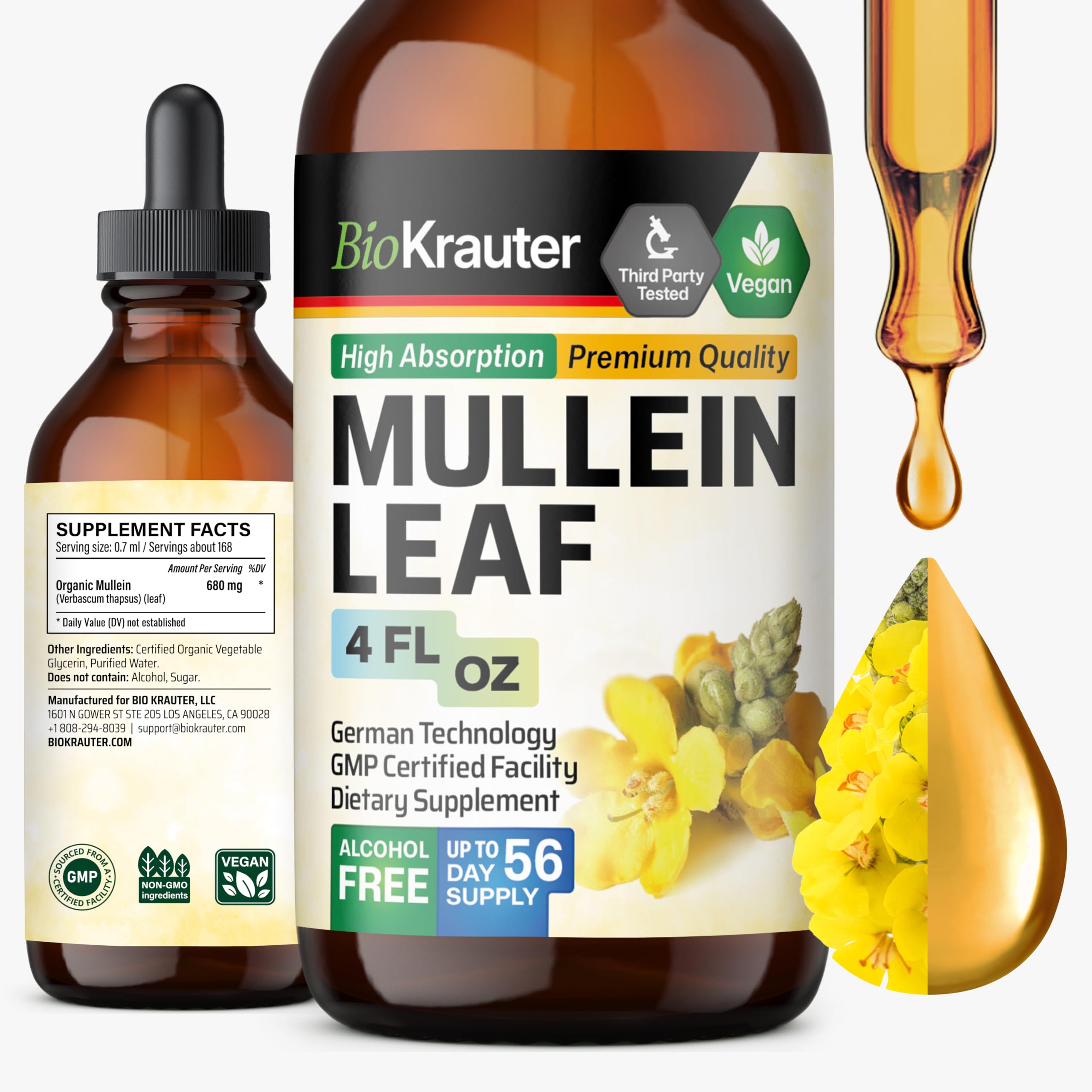 Gouttes Bio Krauter Molene pour les poumons, faciles à intégrer dans la routine.