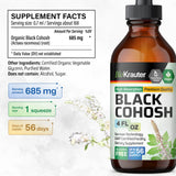 BIO KRAUTER cohosh noir en gros plan—ingrédients clés pour le soutien féminin.