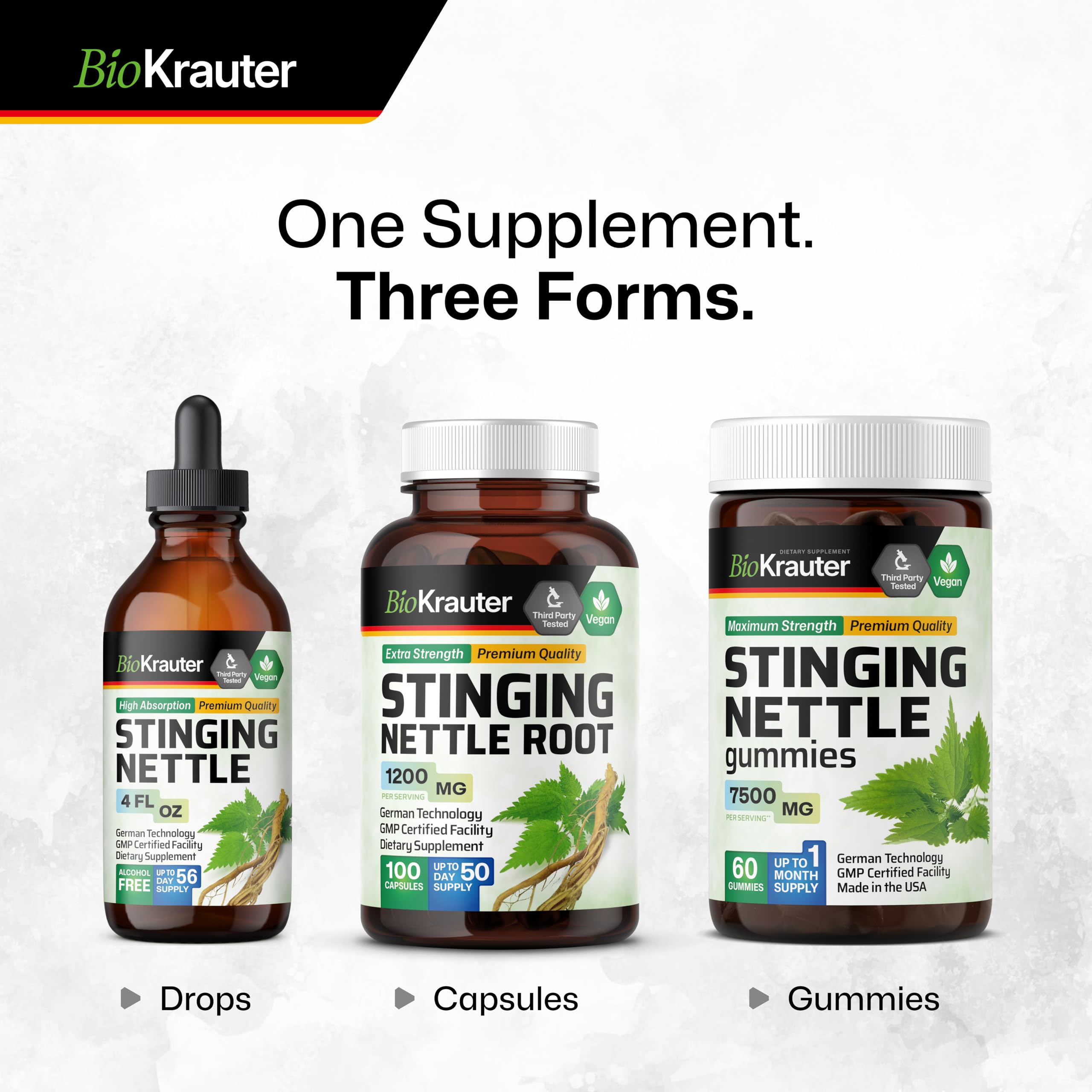 BIO KRAUTER Racine d’ortie – poudre naturelle prête à l'utilisation.