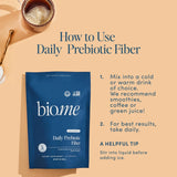 Bio.me Fibre Prébiotique se mélange facilement dans smoothies et yaourts.