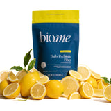 Bio.me fibres prébiotiques citronnade, option végan et sans OGM pour le bien-être digestif.
