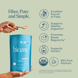 Bio.me Psyllium, bouteille 45 portions, pratique au quotidien.