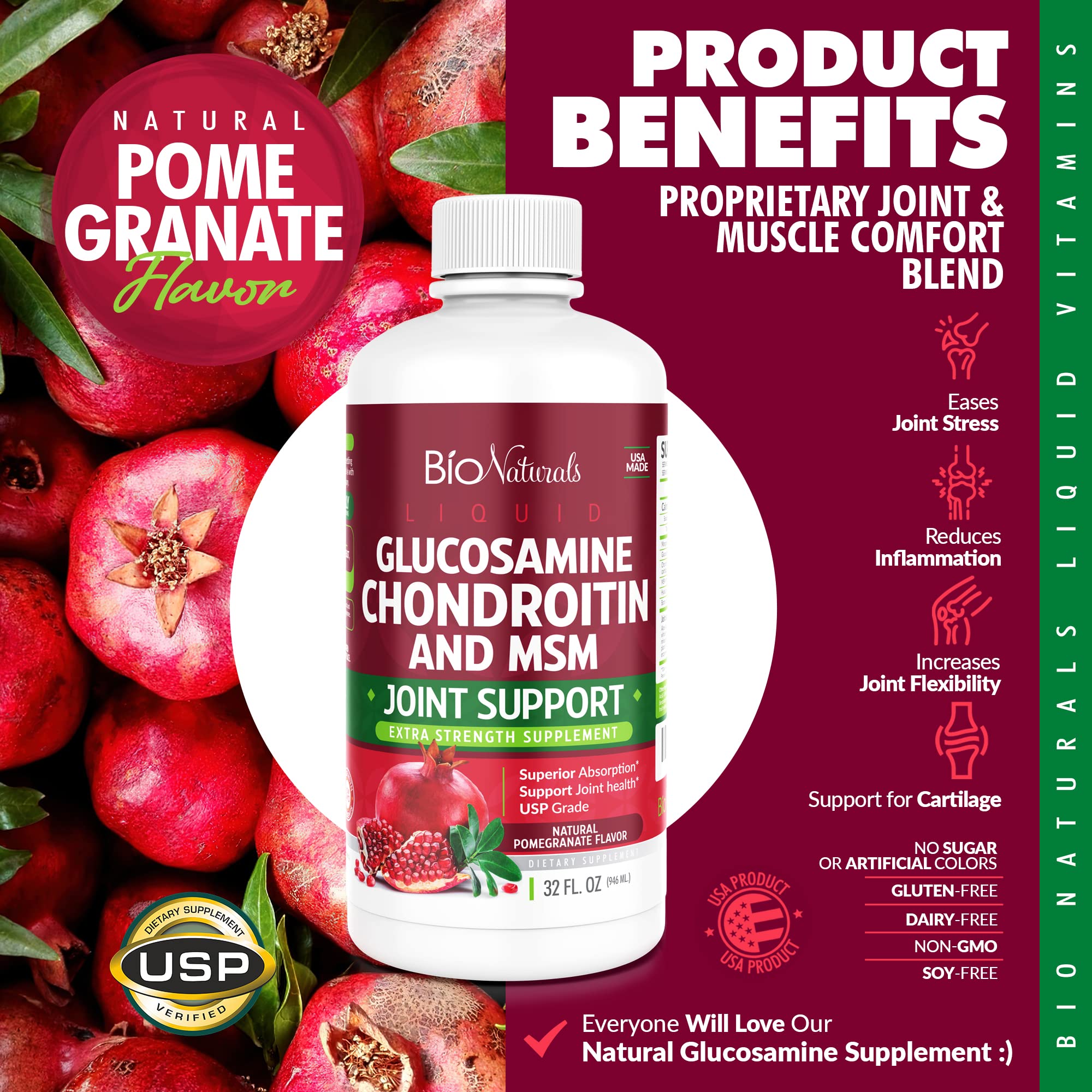 Bio Naturals absorption rapide - liquide mieux absorbé pour les articulations.