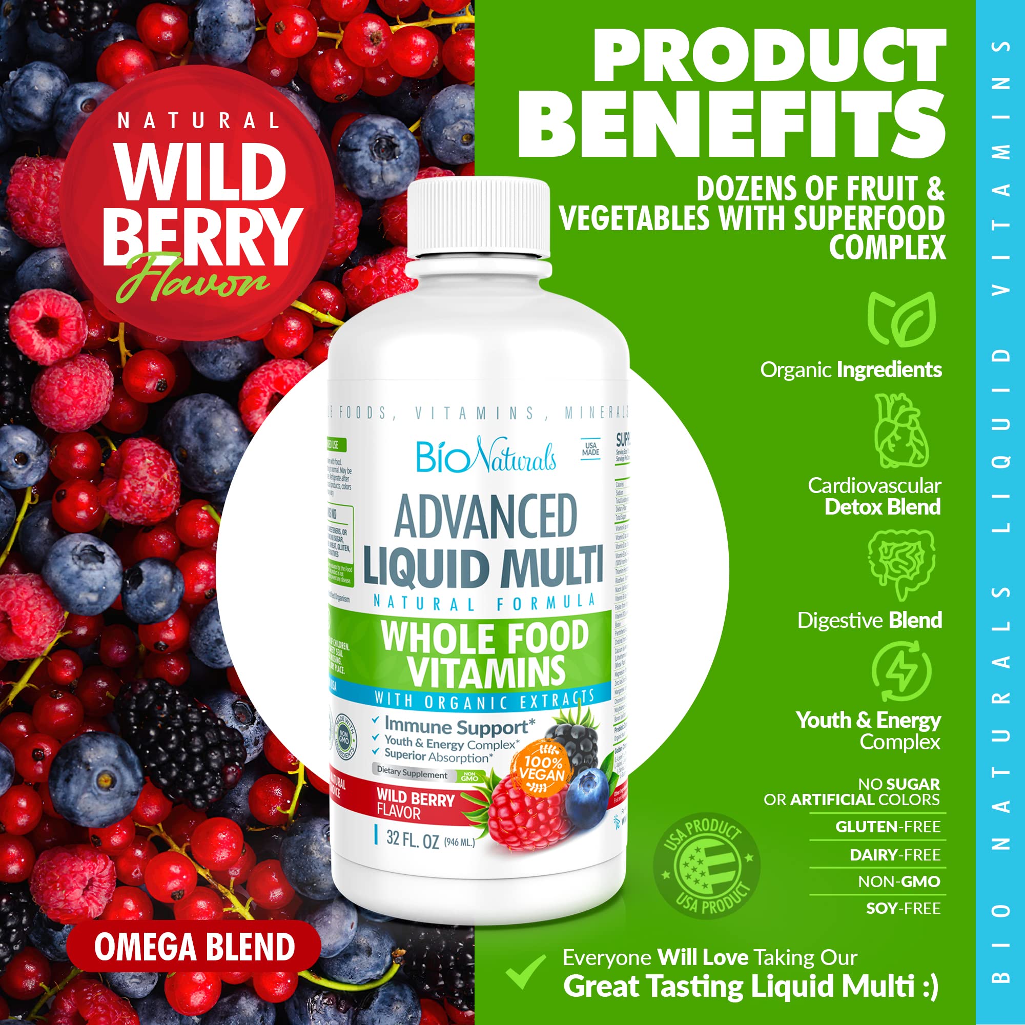 Bio Naturals aloé vera jus, flacon pratique pour une utilisation quotidienne.
