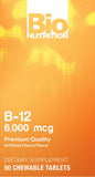 Bio Nutrition B-12 sublingual – emballage compact idéal en voyage.