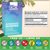 Bio Nutrition Berberine – étiquette claire affichant le total de 1 200 mg.