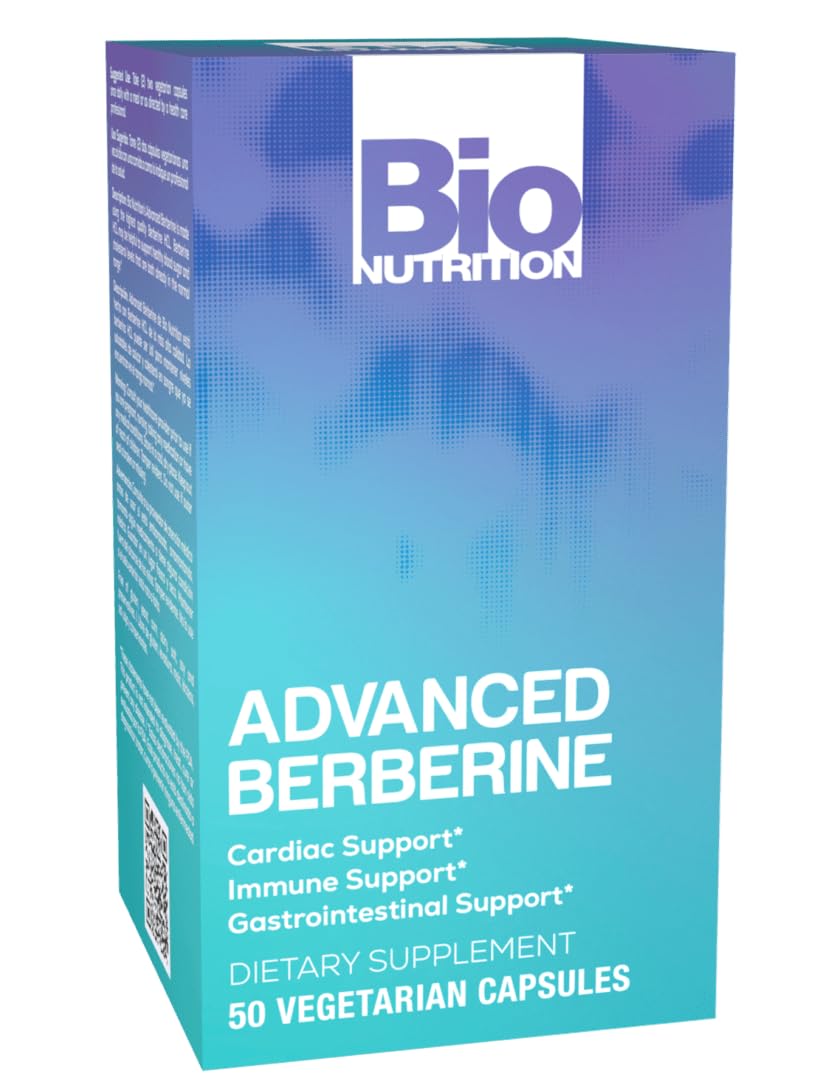 Bio Nutrition Berberine – bouteille de capsules, soutien immunitaire potentiel.