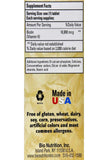 Bio Nutrition Biotine 10000µg - étiquette du flacon, claire et fiable pour référence rapide.