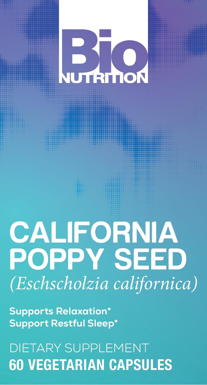 Bio Nutrition California Poppy Vegi-Caps boite exterieure – présentation soignée et pratique.
