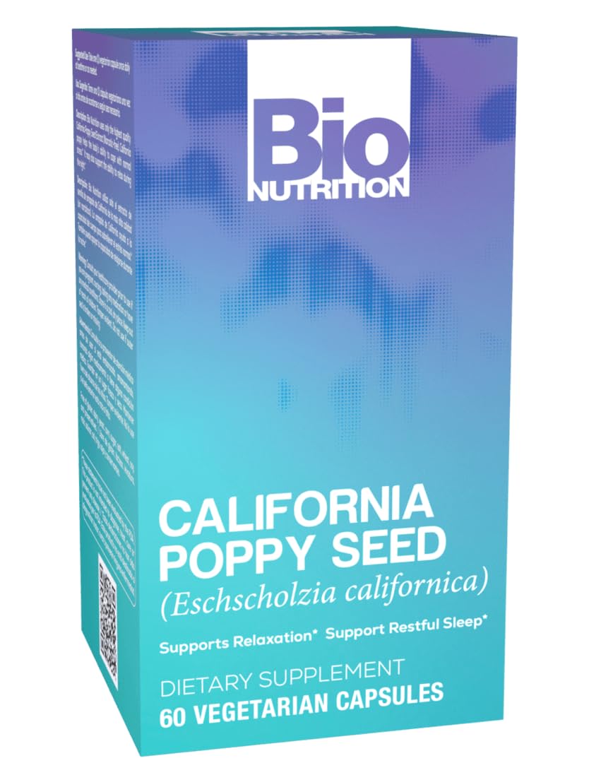 Bio Nutrition California Poppy Vegi-Caps flacon – favorise une détente naturelle.
