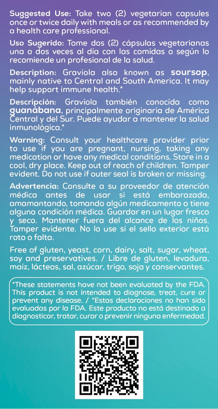 Graviola Bio Nutrition: conditionnement écologique montrant le caractere sans gluten.