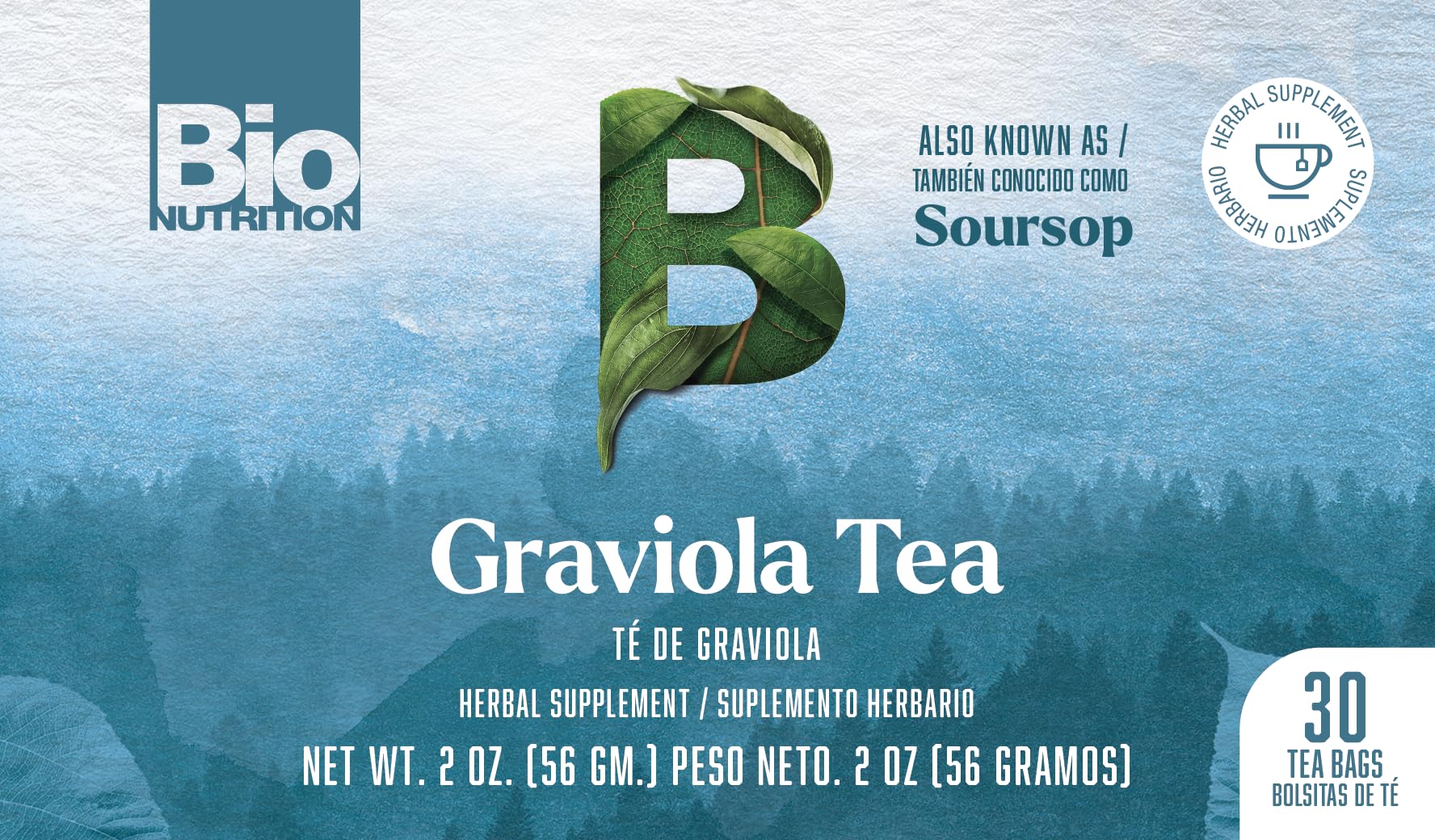 Vapeur légère d’une infusion Graviola Bio Nutrition prête à déguster