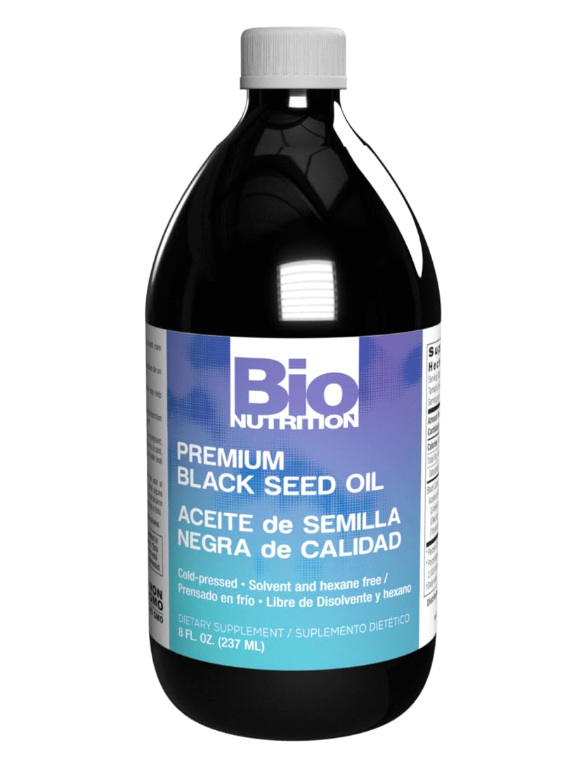 Huile nigelle Bio Nutrition en bouteille prête à l'emploi pour votre routine bien-être.